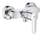 GROHE Mitigeur monocommande douche Start, robinet douche à montage mural, raccord fileté pour flexible en 1/2", rosaces métal incluses, installation facile, chromé, 24208002 (Import Allemagne)