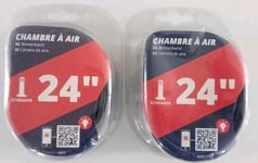 Lot de 2 chambre à air 24" x 1.50/2.00  ETRTO 40/54-507 valve Schrader