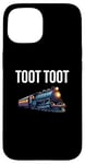 Coque pour iPhone 15 Œuvre d'art amusante en train de Noël Toot Tut Toot