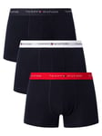 Tommy Hilfiger3 Pack Signature Cotton Essentials Trunks - Navy (Red/White/Desert Sky)