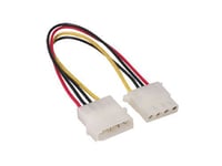 Alcasa 5.25" 4-Polig 20Cm, 0,2 M, Molex (4-Polig), Molex (4-Polig), Manlig Kontakt, Kvinnlig Kontakt, Rak