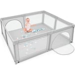 Parc Bebe,Centre D'activites de Parc pour Enfants, Parc Interieur et Exterieur, 2 Ouvertures de Porte Grille de Protection Stable,pour Enfant 10 Mois