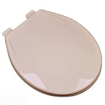 Bath Décor 2Q1R6-30 Builder Grade Slow Close Plastic Toilet Seat with Vari-Adjust R'N'C Hinge and Quik-Lok Mounting Hardware, Fawn Beige