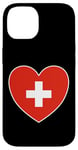 Coque pour iPhone 14 I Heart Switzerland – Fun Swiss Flag Heart