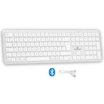 Clavier sans fil Bluetooth - BLUESTORK -  MAC - Full size - Compatible Mac - Blanc