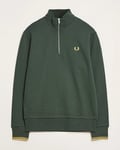 Fred Perry Half Zip Sweatshirt Court Green