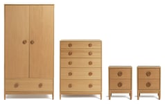 Habitat Cornelia 4 Piece 2 Door Wardrobe Set - Oak