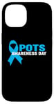 Coque pour iPhone 14 T-shirt bleu clair de sensibilisation - Support POTS Awareness Day