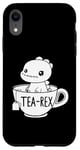 Coque pour iPhone XR T-Rex Dinosaure Thé Dinosaure Drôle Tea-Rex