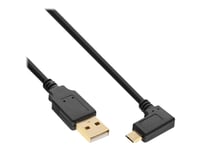 Microconnect - Usb-Kabel - Usb (Hane) Rak Till Micro-Usb Type B (Hane) Vinklad - Usb 2.0 - 50 Cm - Svart