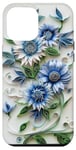 Coque pour iPhone 12 Pro Max Fleur Bleu Bleuet Floral Nature Femme Filles Fleurs