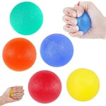 5 pièces Résistance Balle Reeducation Main pour Exercices à la Main, Balle Anti-Stress Balles d'exercice pour Mains De Stress d'exercice De Force De Doigt De Main Entraîneur de Doigts Balles