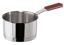 Sambonet 12 O'Clock Casserole Haute 1 Manche, Acier Inoxydable, Rouge, 14 cm