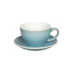 Cappuccinokopp med fat Loveramics Egg Ice Blue, 200 ml