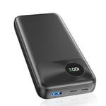 Batterie Externe 20000mAh Power Bank – A ADDTOP 22,5W Chargeur Portable PD3.0 QC4.0 USB C in & Out Portable Batterie Externe avec 3 Sorties Charge Rapide Compatible avec Téléphone Tablette Noir