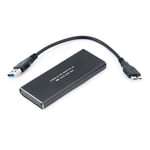 QUMOX Boitier NGFF M.2 SSD vers USB 3.0 SUPERSPEED Adaptateur convertisseur Boitier SSD externe - Supporte les 4 formats : 2230 / 2242 / 2260 / 2280 B/M B+M Key NGFF