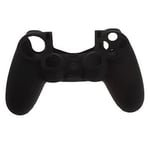 Etui protecteur en silicone et 2 Bouchons Couvre Joystick pour Manette PS4 Noir