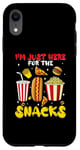 Coque pour iPhone XR Jeu de football amusant Sports I'm Just Here For The Snacks