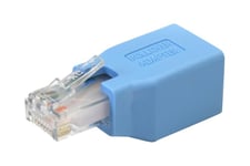 StarTech.com Cisco Console Rollover Adapter for RJ45 Ethernet Cable - Network adapter cable - RJ-45 (M) to RJ-45 (F) - blue - ROLLOVER - kabel til netværksadapter - blå