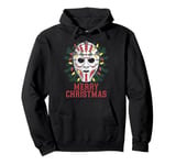 Merry Christmas Horror Fan Slasher 80s-Themed Pullover Hoodie