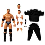 Mattel Wwe Figurine Articulée Légende The Rock Ultimate, Avec Têtes Supplémentaires Et Accessoires Inclus, 30 Points D'Articulation, À Collectionner, Jouet Enfant, A Partir De 3 Ans, HLN21