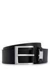 BOSS Mens Connio Branded-keeper belt in Italian leather