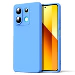 Byvuwiay Coque pour Xiaomi Redmi Note 13 5G, Ultra Mince Premium Housse Souple en Silicone Liquide, Coque de Protection pour Xiaomi Redmi Note 13 5G - Bleu Ciel