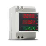 KETOTEK Compteur d'électricité Rail Din Compteur d'énergie monophasé Voltmètre Ampèremètre Numérique AC 80-300V 100A Wattmètre Compteur Consommation Electrique 1 phasé Mètre Watt KWh