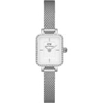 Daniel Wellington Ladies Quadro Mini Lumine Silver 15mm Watch DW00100732