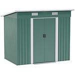 OutSunny Garden Shed 1.3 x 2.07 x 1.82 m Green