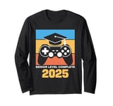 Senior 2025 Class Gaming Complete 2025 Gamer Graduation Long Sleeve T-Shirt