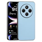 TAUYN Coque pour Xiaomi Redmi 14C 4G / Poco C75 / Redmi A4, Ultra-Fin Premium PU Cuir Back et Monture en Silicone Souple Etui, Antichoc, Anti-Rayures Bumper Housse. - Bleu