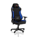 NITRO CONCEPTS X1000 Gaming Chair, Chaise de Bureau Ergonomique Chaise de Bureau, Siege Gamer, Fauteuil Relax, Fauteuil Gamer, Housse en Tissu, Capacité de Charge 135 kg, Noir/Bleu