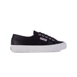 Superga Unisex Adult 2750 Efglu Leather Trainers (Black/White) - Size UK 3