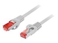 Lanberg Pcf6-10Cu - Patch-Kabel - Rj-45 (Hane) Till Rj-45 (Hane) - 3 M - 5.7 Mm - F/Utp (Folieöverdraget Oskärmat Tvinnat Par) - Cat 6 - Formpressad, Hakfri, Halogenfri - Grå - För P/N: Pps6-0024-S, Pps6-1024-S, Ppu6-1024-B, Ppu6-1024-S, Ppu6-9012-B