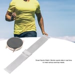 (Silver)Sports Smart Watch Round Screen Fitness Tracker Wireless Call IP67 TPG