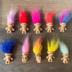 10 st Mini Vintage Troll Lycka Dockor Små Actionfigurer