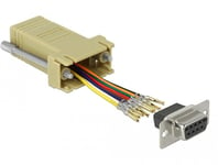 Delock Adapter Sub-D 9 pin female to RJ45 female Assembly Kit - seriell adapter - grå