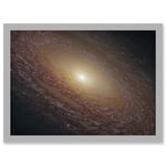 Hubble Space Telescope Image Spiral Galaxy NGC 2841 Blue Pink Emission Nebula Starbirth Region And A Majestic Disk Of Stars And Dust Lanes Art Print F