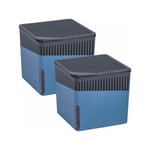 Lot de 2 déshumidificateurs Design cube Rechargeables 1kg Wenko Absorbeur d'humidité, Anti moisissure jusqu'à 3 mois, Idéal jusqu'à 80m²,