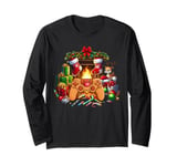 Christmas Gamer Controller Xmas Gaming Men Boys Kids Youth Long Sleeve T-Shirt