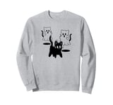 Cute Little Terrifying Ghost Kitten frighten Cat Tomcat Sweatshirt