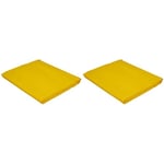 Today Taie d'oreiller Coton Jaune Safran - Taille 75x75 cm pour Un Oreiller de 60x60 cm (Lot de 2)