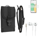 For Samsung Galaxy A04 Core + EARPHONES Belt bag outdoor pouch Holster case prot