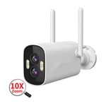 Caméra de sécurité extérieure double antenne 3.0MP PoE couleur compacte résistante aux intempéries caméra ip de diffusion en direct WiFi hd caméra de