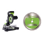 Evolution Power Tools - Project F210-CMS Multi-Purpose Compound Mitre Saw, 210 mm (230 V) with FURY Multipurpose Blade