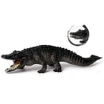 GaoF Modèle Animal Crocodile Figure Sculpture Statue Jardin extérieur Décoration de la Maison Collection Ornements Jouets pour Enfants Cadeaux 18,5 X 5,5 X 4 CM