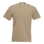 Fruit of the Loom Valueweight Crew Neck T Khaki bomull Large Herr