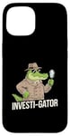 iPhone 15 Kids Funny Investi-Gator Detective Pun Alligator Reptile Case