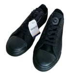 Soulcal & Co Mens Black Canvas Low Top Trainers Size UK 9 / EU 43 / 27.5cm